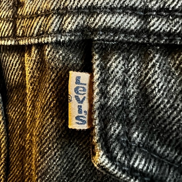 RARE VTG Made In The USA Levi’s Denim Long Trucker Jacket Coat Corduroy Collar - Picture 8 of 15